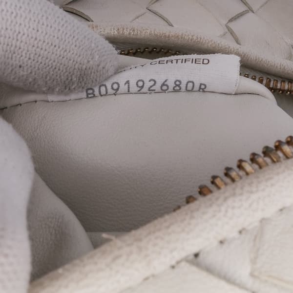 Pre-owned Bottega Veneta Mini Nappa Intrecciato Jodie White