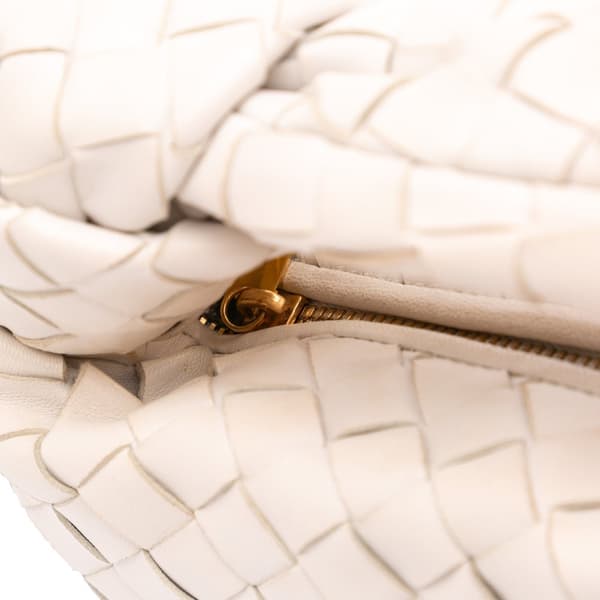 Pre-owned Bottega Veneta Mini Nappa Intrecciato Jodie White