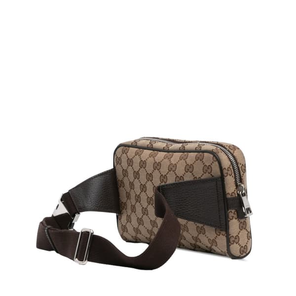 Pre-owned Gucci GG Canvas Belt Bag Brown