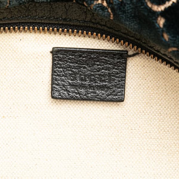 Pre-owned Gucci GG Velvet Ophidia Belt Bag Blue