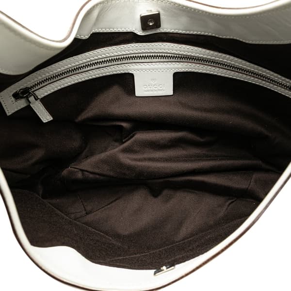 Pre-owned Gucci GG Canvas Hobo White