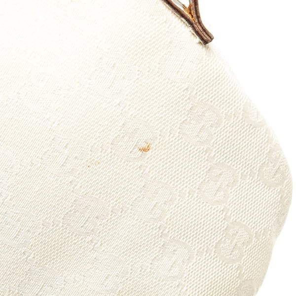 Pre-owned Gucci GG Canvas Hobo White