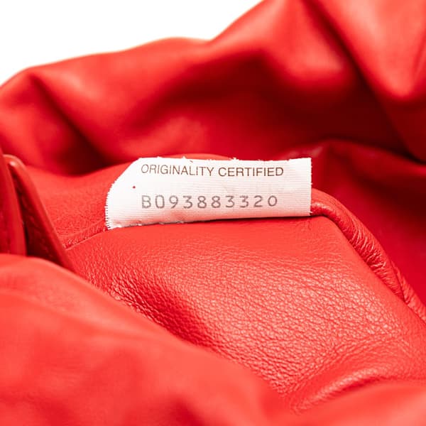 Pre-owned Bottega Veneta Medium Nappa The Bulb Red