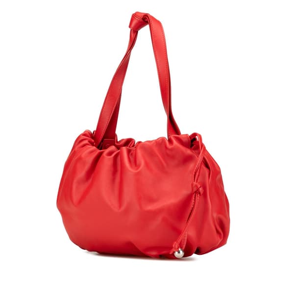Pre-owned Bottega Veneta Medium Nappa The Bulb Red