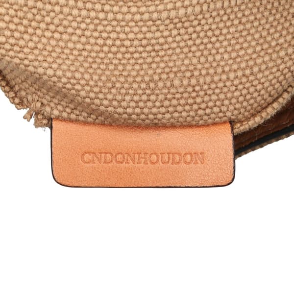 Pre-owned Burberry Mini Mega Check Canvas Ashby Tassel Bucket Bag Brown