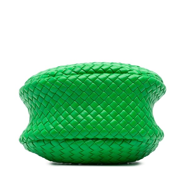Pre-owned Bottega Veneta Mini Rubber Intreccio Padded Jodie Green