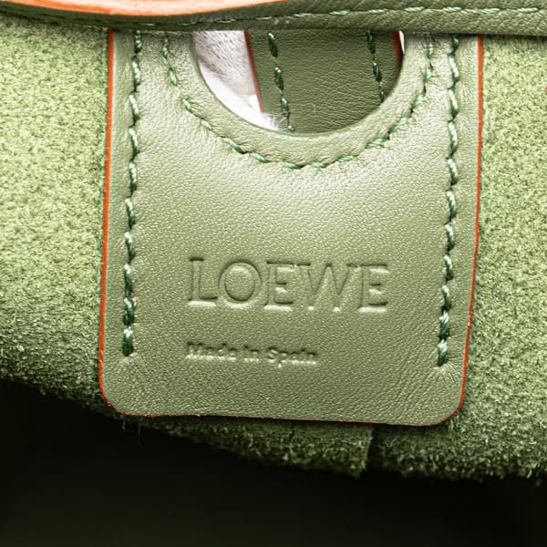 Pre-owned LOEWE Mini Leather Balloon Bucket Bag Green