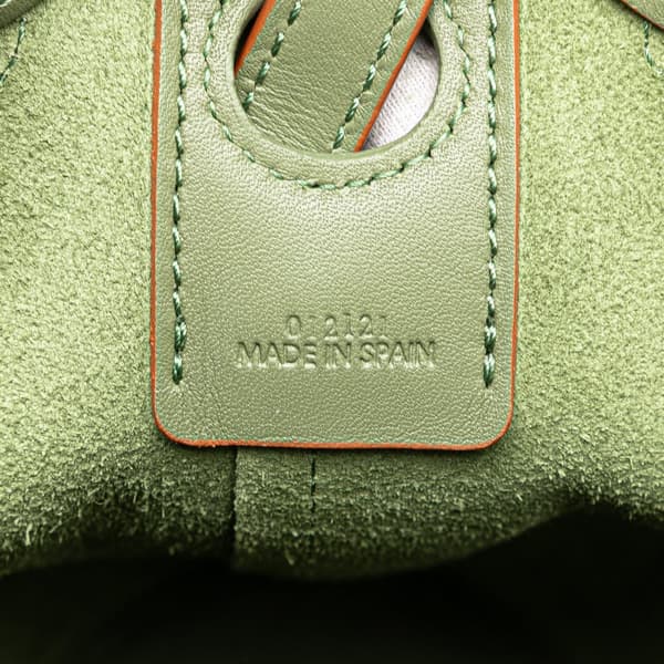 Pre-owned LOEWE Mini Leather Balloon Bucket Bag Green