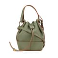 Miniatyrbillede 1 af 10: Pre-owned LOEWE Mini Leather Balloon Bucket Bag Green