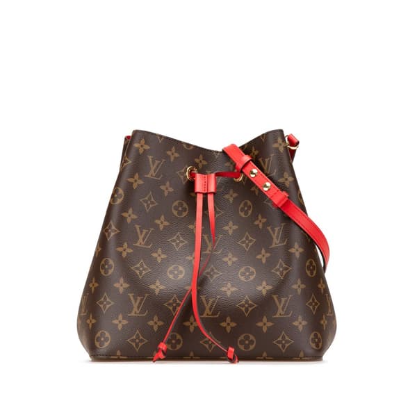 Pre-owned Louis Vuitton Monogram Braided Neonoe MM Brown
