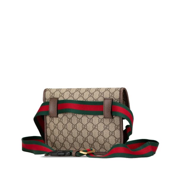 Pre-owned Gucci GG Supreme Neo Vintage Belt Bag Brown