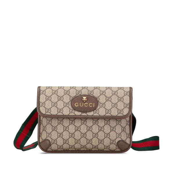 Pre-owned Gucci GG Supreme Neo Vintage Belt Bag Brown