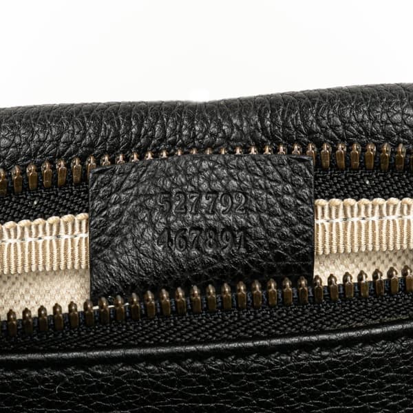 Pre-owned Gucci Leather Logo Belt Bag Black