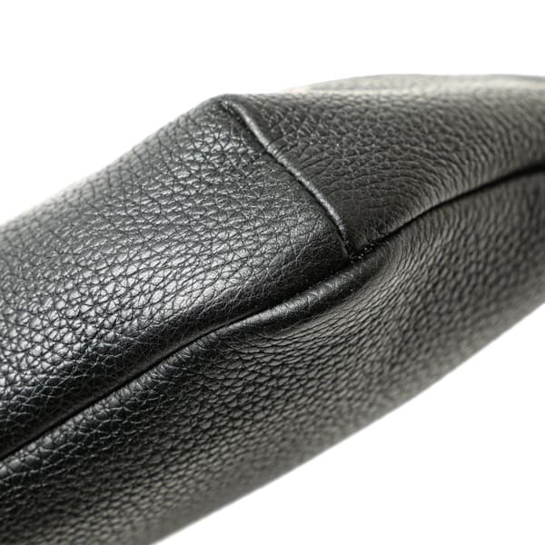 Pre-owned Gucci Leather Logo Belt Bag Black