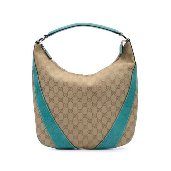 Pre-owned Gucci GG Canvas Hobo Brown