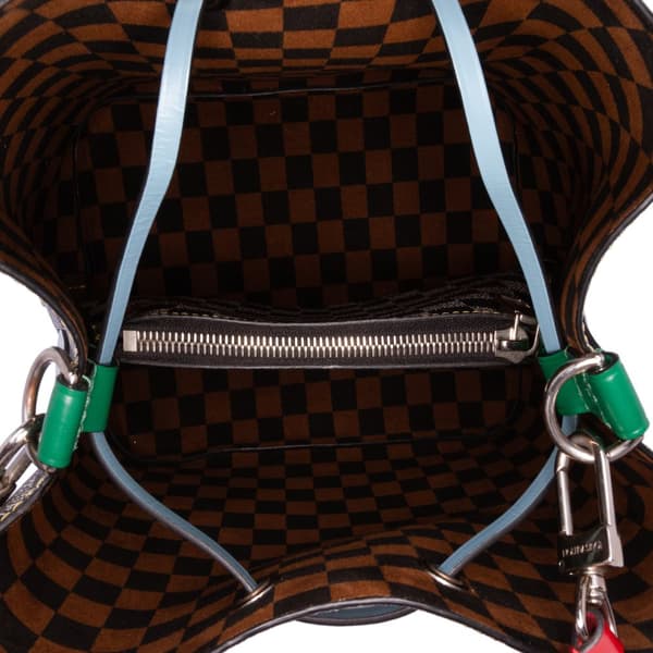 Pre-owned Louis Vuitton Limited Edition Damier Black White Neonoe MM Black