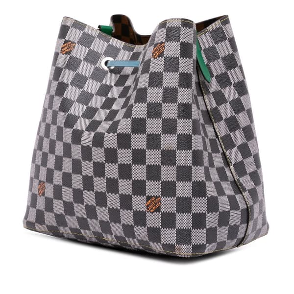 Pre-owned Louis Vuitton Limited Edition Damier Black White Neonoe MM Black