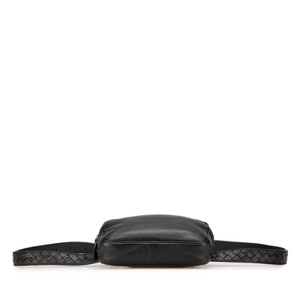 Pre-owned Bottega Veneta Nappa Intrecciato Belt Bag Black