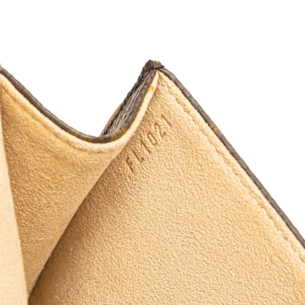 Pre-owned Louis Vuitton Monogram Pochette Florentine Brown