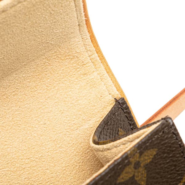 Pre-owned Louis Vuitton Monogram Pochette Florentine Brown