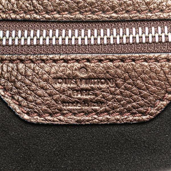 Pre-owned Louis Vuitton Monogram Mahina L Hobo Brown