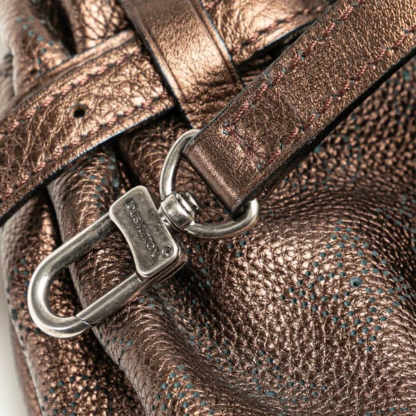 Pre-owned Louis Vuitton Monogram Mahina L Hobo Brown