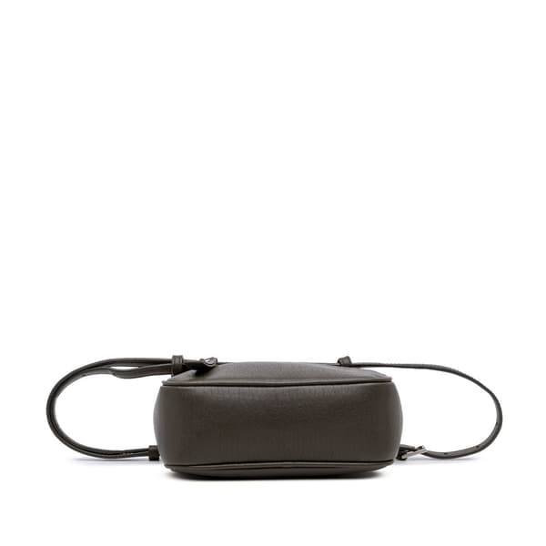 Pre-owned Saint Laurent Lambskin Monogram Lou Belt Bag Brown