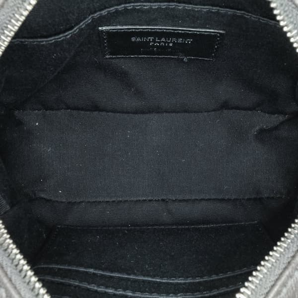 Pre-owned Saint Laurent Lambskin Monogram Lou Belt Bag Brown