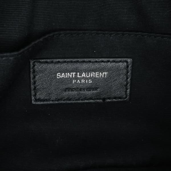 Pre-owned Saint Laurent Lambskin Monogram Lou Belt Bag Brown