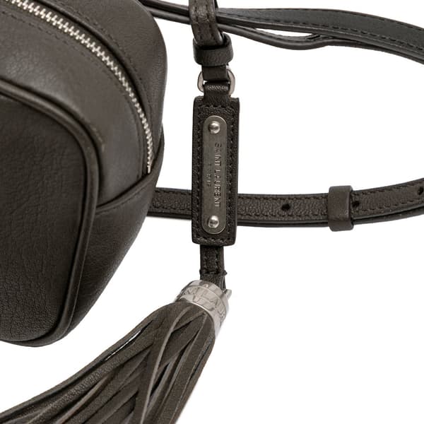 Pre-owned Saint Laurent Lambskin Monogram Lou Belt Bag Brown
