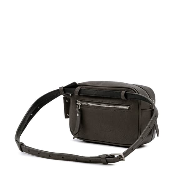 Pre-owned Saint Laurent Lambskin Monogram Lou Belt Bag Brown