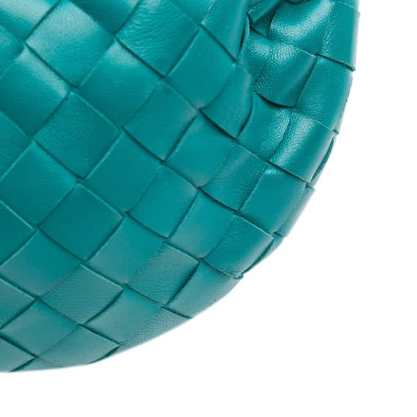 Pre-owned Bottega Veneta Mini Nappa Intrecciato Jodie Blue