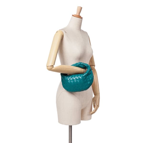 Pre-owned Bottega Veneta Mini Nappa Intrecciato Jodie Blue