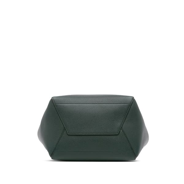 Pre-owned Celine Medium Leather Seau Sangle Bucket Green