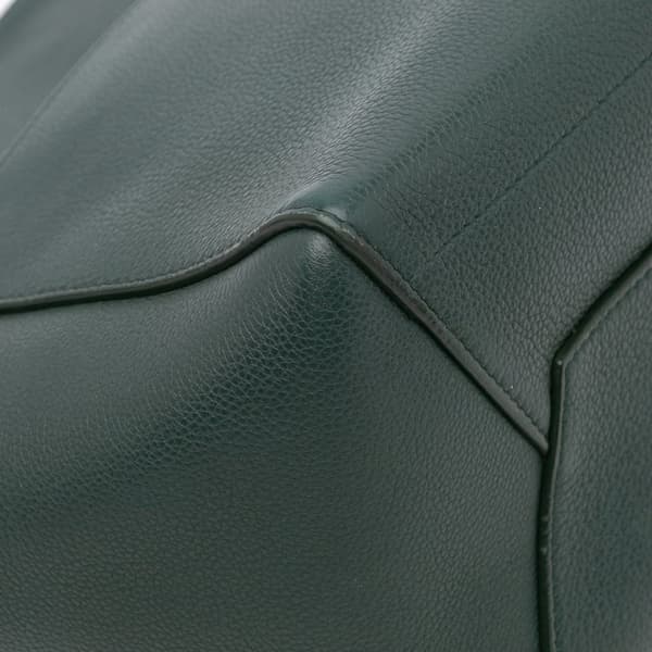 Pre-owned Celine Medium Leather Seau Sangle Bucket Green