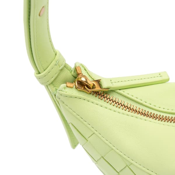 Pre-owned Bottega Veneta Small Lambskin Intrecciato Drop Hobo Green