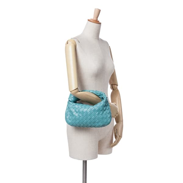 Pre-owned Bottega Veneta Mini Nappa Intrecciato Jodie Blue