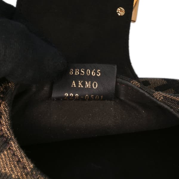 Pre-owned Fendi Mini Zucca Canvas Cookie Hobo Brown