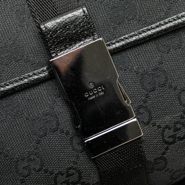 Pre-owned Gucci GG Canvas Belt Bag Black