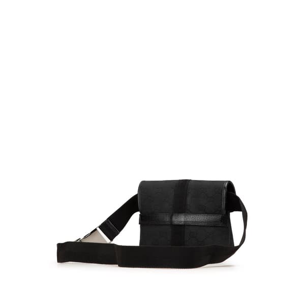 Pre-owned Gucci GG Canvas Belt Bag Black