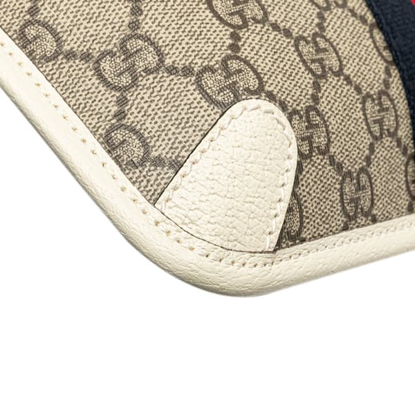 Pre-owned Gucci GG Supreme Ophidia Belt Bag Brown