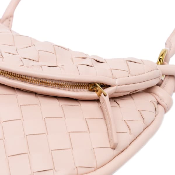 Pre-owned Bottega Veneta Small Nappa Intrecciato Gemelli Hobo Pink