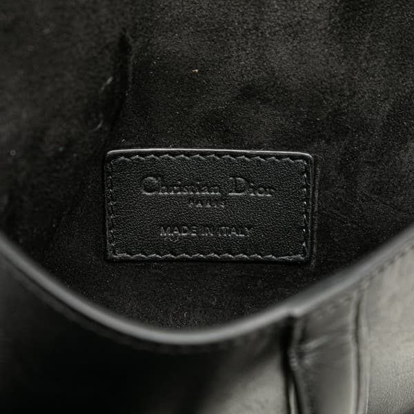 Pre-owned Dior Ultra Matte Calfskin Saddle Belt Bag Black