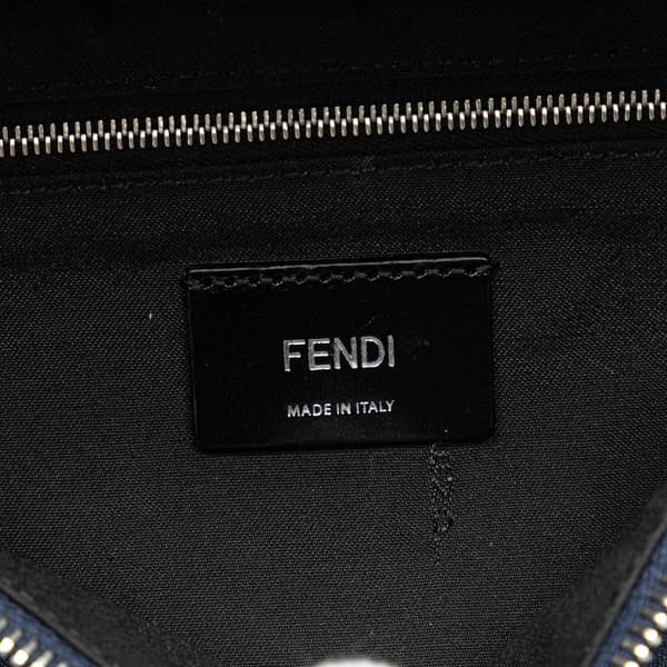 Pre-owned Fendi Vitello Grace Monster Eyes Belt Bag Blue