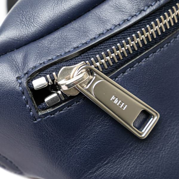 Pre-owned Fendi Vitello Grace Monster Eyes Belt Bag Blue