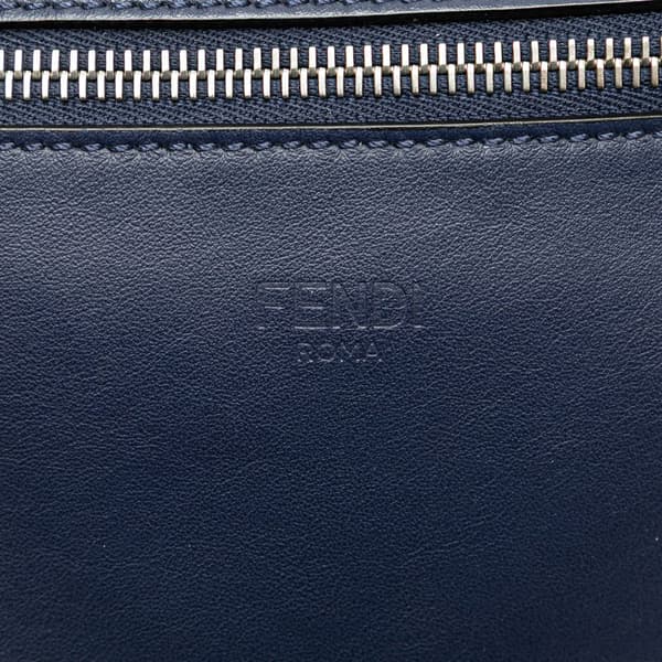 Pre-owned Fendi Vitello Grace Monster Eyes Belt Bag Blue