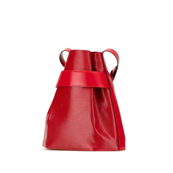 Pre-owned Louis Vuitton Epi Sac D Epaule PM Red