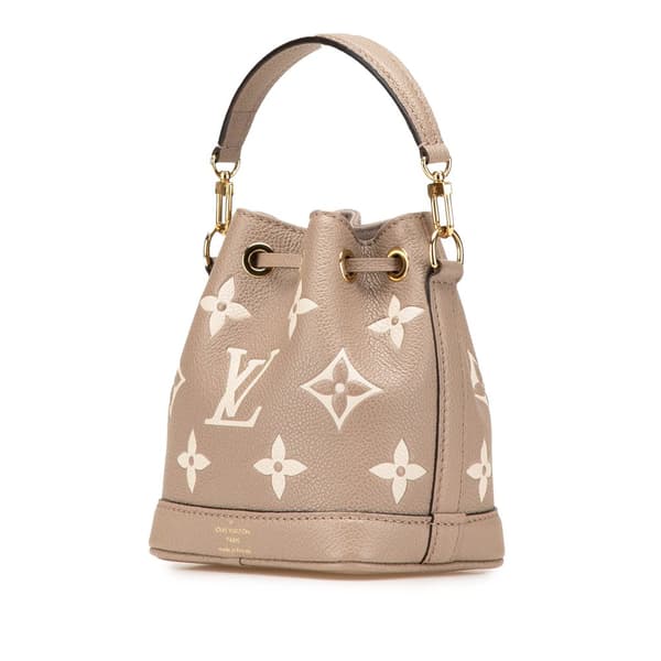 Pre-owned Louis Vuitton Bicolor Monogram Empreinte Nano Noe Brown