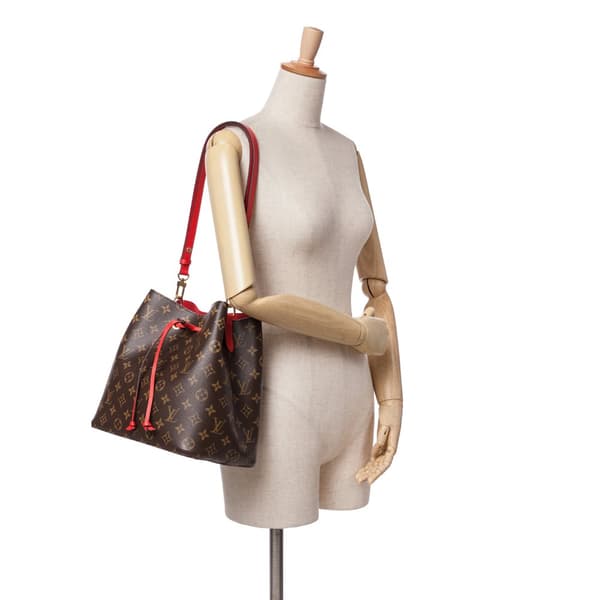 Pre-owned Louis Vuitton Monogram Braided Neonoe MM Brown