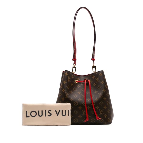 Pre-owned Louis Vuitton Monogram Braided Neonoe MM Brown